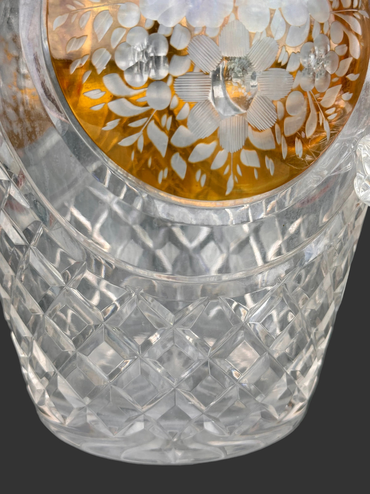 Vintage Austrian Etched Crystal Decanters